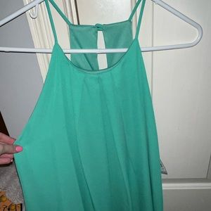 NWT green halter tank top